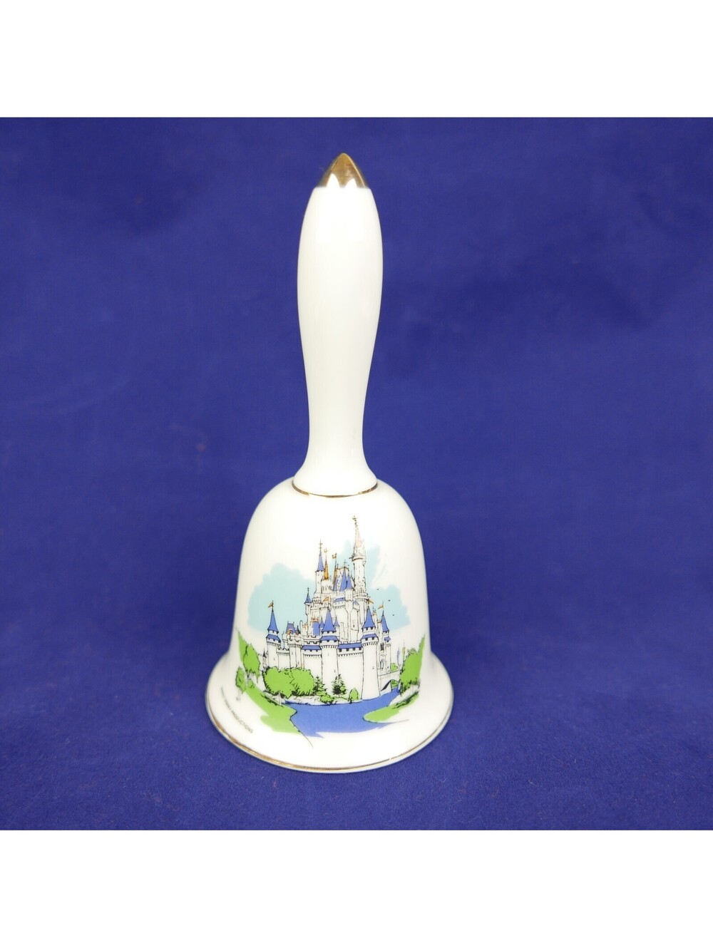 Vintage Walt Disney World Porcelain Souvenir Bell Cinderella Castle Japan 5”